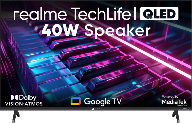 realme TechLife CineSonic Q 109 cm (43 inch) QLED Ultra HD (4K) Smart Google TV(43UHDGQRVS3Q)