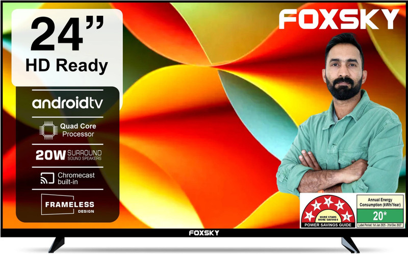 Foxsky 60 cm (24 inch) HD Ready LED Smart Android TV(24 FSELS PRO)