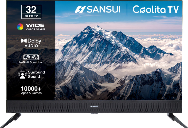 Sansui 80 cm (32 inch) QLED HD Ready Smart Coolita TV with Dolby Audio| Built-in Soundbar| Surround Sound| 60Hz Refresh Rate(JSS32CSQLED)