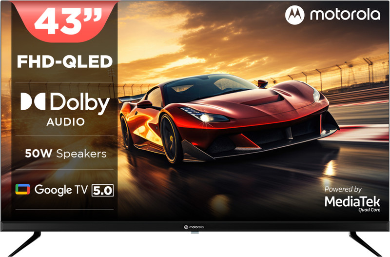 MOTOROLA 109 cm (43 inch) QLED Full HD Smart Google TV 2026 Edition(43FHDGQMGS4Q)