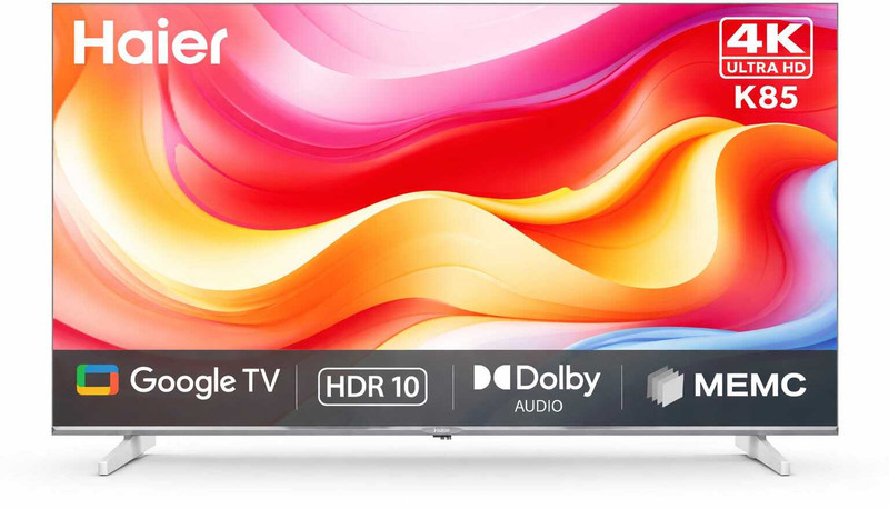 Haier K85 Series 139 cm (55 inch) Ultra HD (4K) LED Smart Google TV 2025 Edition with 4K HDR, HDR-10, MEMC, 20W SOUND, DOLBY AUDIO(H55K85FUX)
