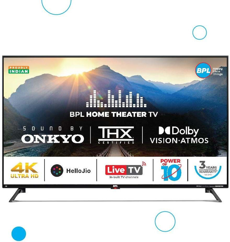 BPL 109 cm (43 inch) QLED Ultra HD (4K) Smart JioTele OS TV(43UF6340)