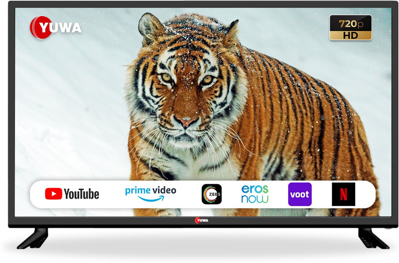 Yuwa Frameless with In-built Soundbar 80 cm (32 inch) HD Ready LED Smart Android Based TV