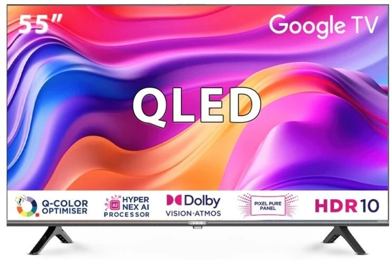 VOIR 139 cm (55 inch) QLED Ultra HD (4K) Smart Google TV with UHD Ready Google QLED TV(VR55FLG14KQ)
