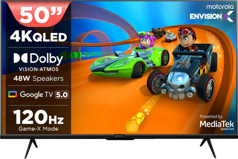 MOTOROLA 127 cm (50 inch) QLED Ultra HD (4K) Smart Google TV(50UHDGQMVSAQ)