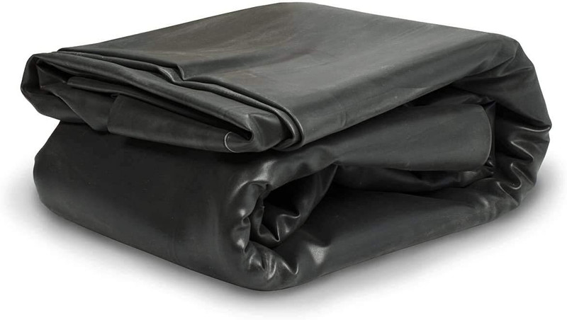 DIAMOND AMERICA Biofloc Fish Tank Tarpaulin Rubber Heavy Sheet Black (12 ft x 10 ft) 600 GSM Tent - For Fish Pond Liner Garden Pools HDPE Membrane Reinforced(Black)