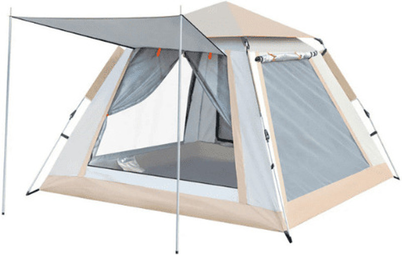 Nawbeda Big Bird Automatic Camping Tent 3-4 Person Waterproof Tent - For Camping, Hiking, Outdoor, Adventure, Garden(Beige)