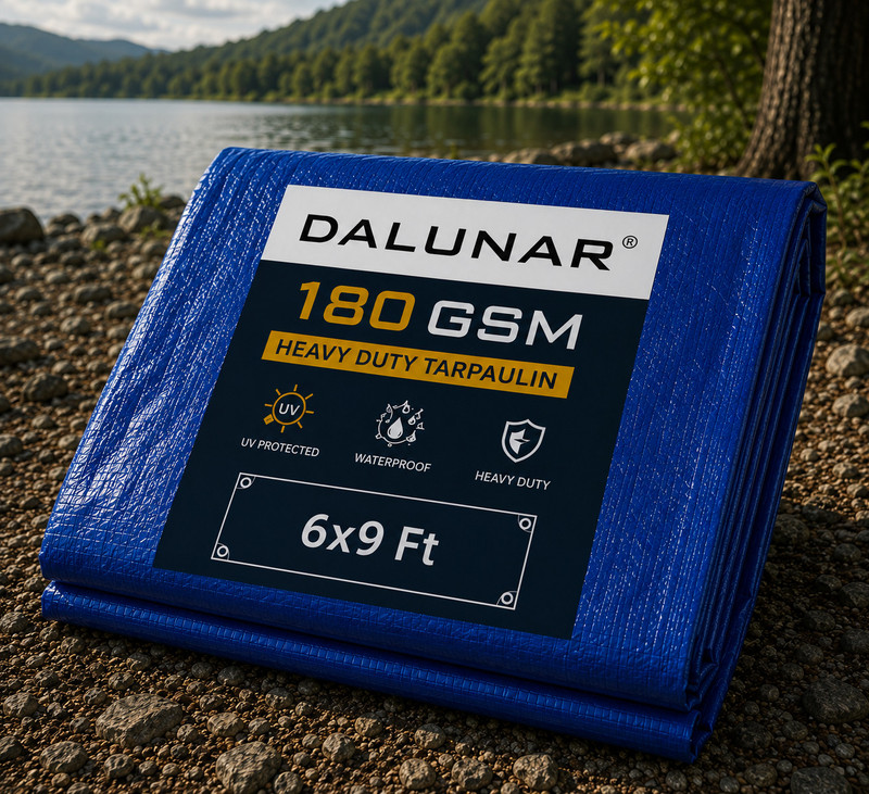 DLTENT TRUCK COVER TENT Tent - For 6x9fit Waterproof Tripal Camping, Construction Sites, Covers, Talpatri(Blue)