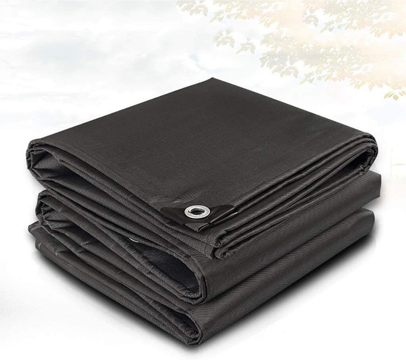 DEWAN SONS Canvas Tarp Tent - For Waterproof Outdoor Balcony Heavy Duty 9 x 6 Ft(Black)