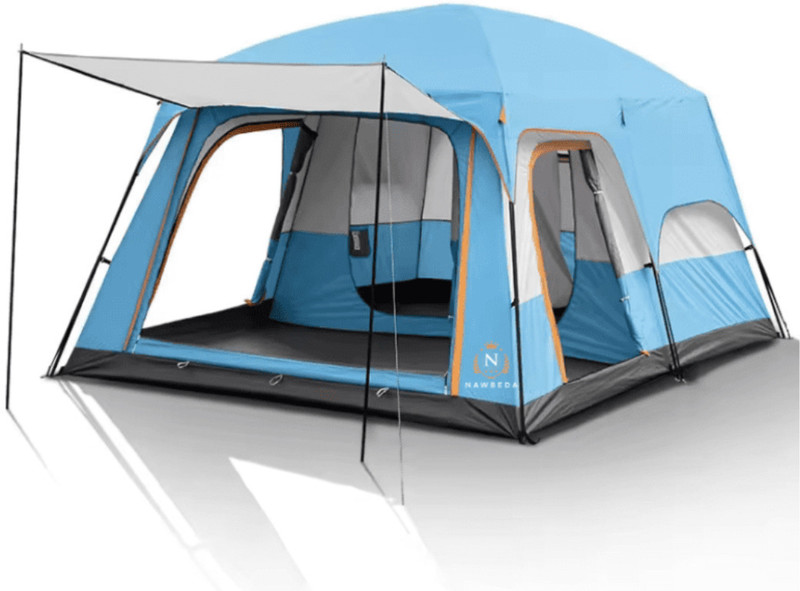Nawbeda Amazing Best Quality Outdoor Family Tent 5-6 Person Comfortable Dome Tent - For Camping and hiking, Trekking, Outdoor, Garden, Camp, Big Size Tent, 150D Oxford Fabric(Blue)