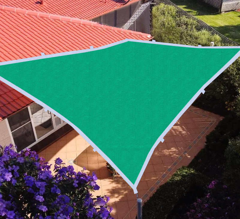 Green Decor HDPE Fabric-10X6 Feet Sun Shade Sails 85-90% Protection from Sun & UV Rays Tent - For Car Parking, Outdoor Garden, Balcony, Patio(Green)