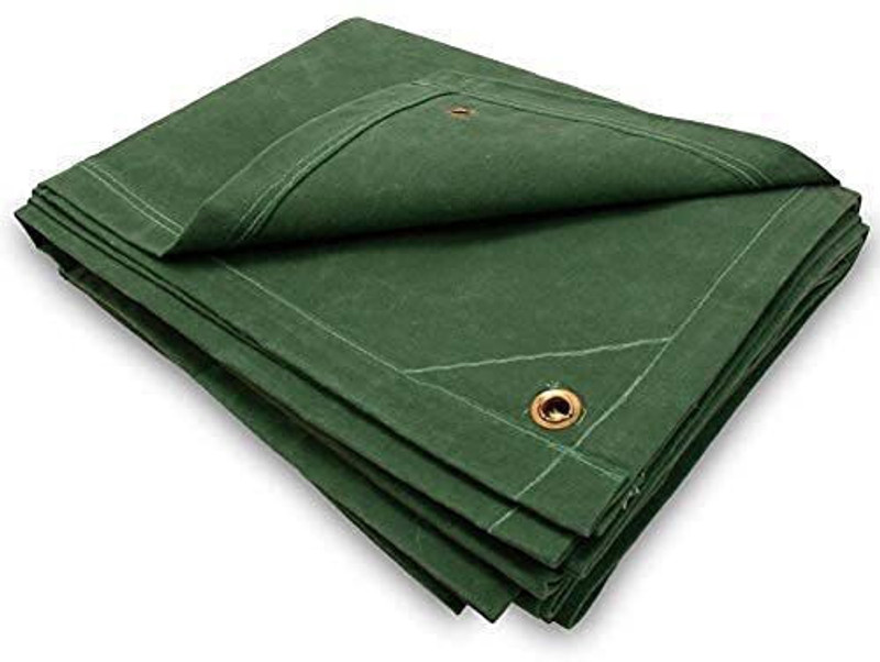 house of common 10W x 6L Canvas Tent - For Tarpaulin Waterproof Outdoor Balcony18oz Tadpatri Heavy Duty10 x 6 Ft(Green)