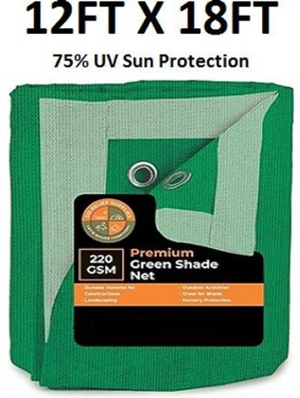 DDRS 6x18Ft 90% UV Sun Protection Net, Green House, Balcony, Fences, Garden Netting Tent - For Heavy Duty Green Shade Net(Green)