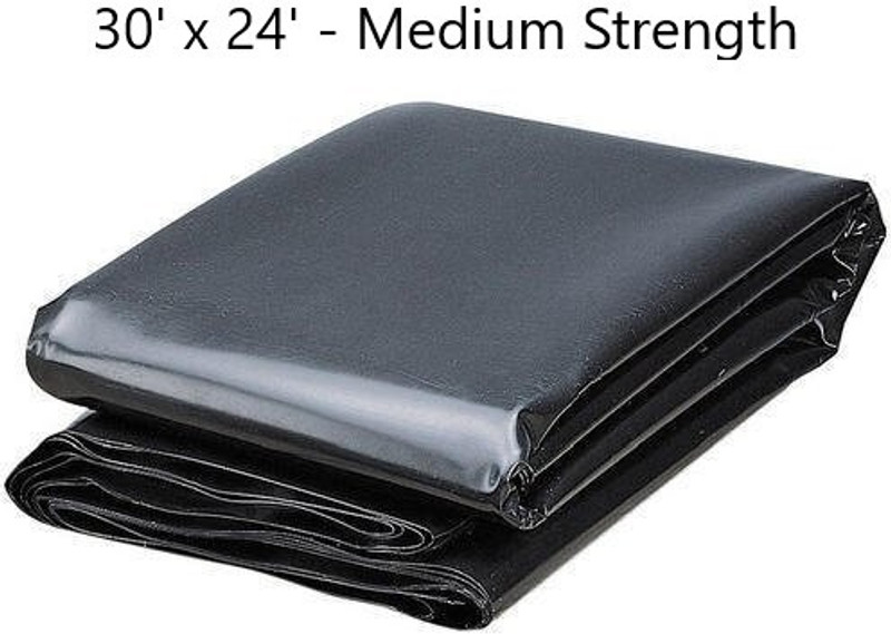 RAINBOND 175 GSM Tarpaulins - Medium Strength - 30' x 24' - UV Protected - 3 Layers Tent - For Protection from rain, sun, and inclement weather conditions. Size: Large(Black)