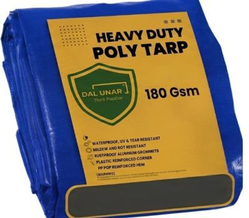 DALUNAR TARPAULIN 180GSM 9X12 FIT Tent - For Camping, Construction Sites, Transportation Covers, Temporary Shelters(Blue)
