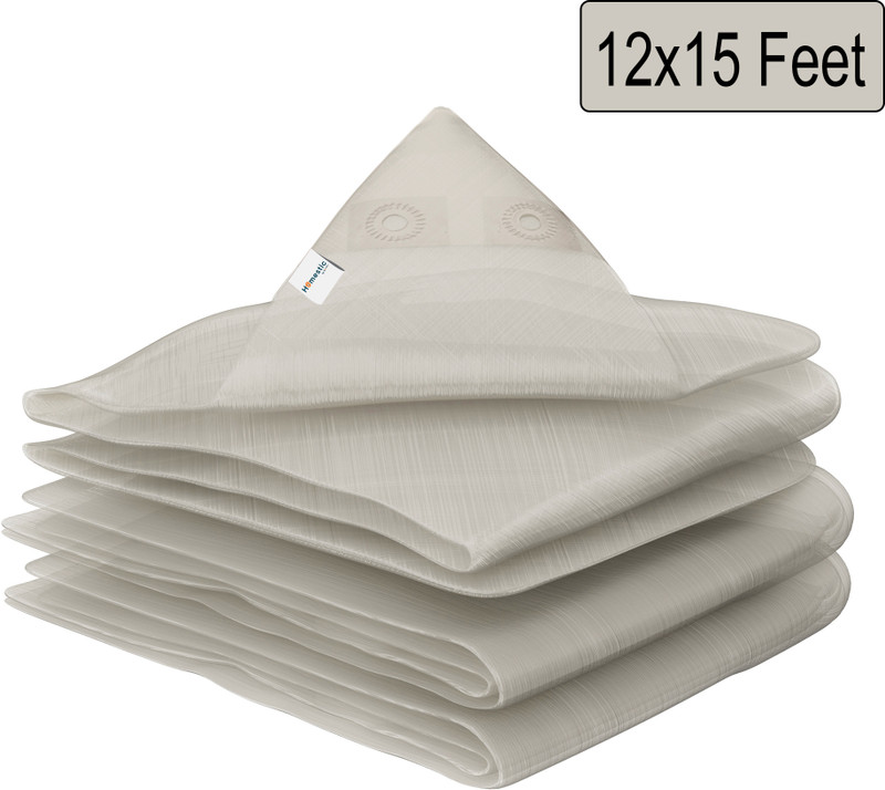 HOMESTIC 12x15 Feet Waterproof 120 GSM Premium Tarpaulin Tent Tirpal | White Tent - For this versatile tarpaulin offers reliable defence against rain,snow and UV rays.(White)