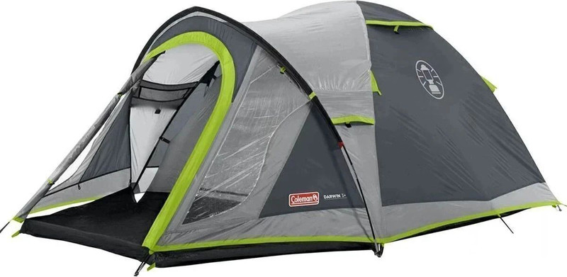 COLEMAN Darwin 3+ Waterproof Portable Camping Tent With Spacious Porch Tent - For 3 Person, Outdoor, Travel, Camping, Trekking(Grey)