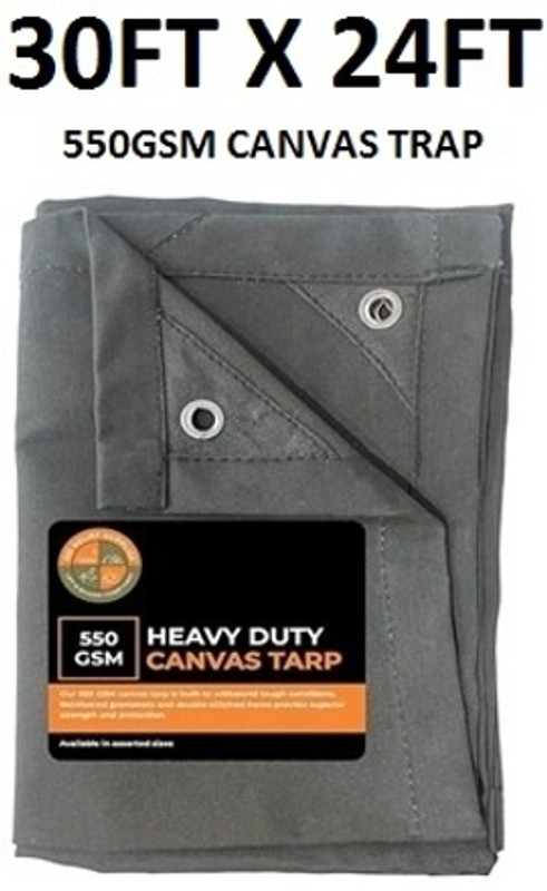 DDRS 430GSM-8X10 FT Waterproof-Canvas-Tarpaulin-HeavyDuty Tent - For Outdoor, construction, camping, truck cover, roof cover, garden(Grey)