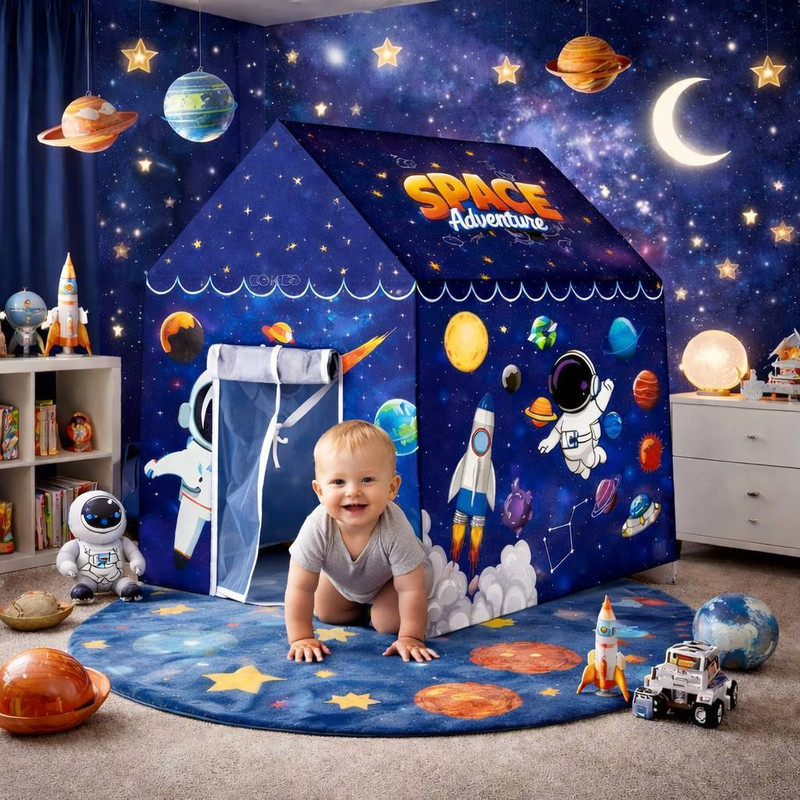 LIPSA SPACE ADVENTURE TENT HOUSE FOR KIDS Tent - For All(Blue)