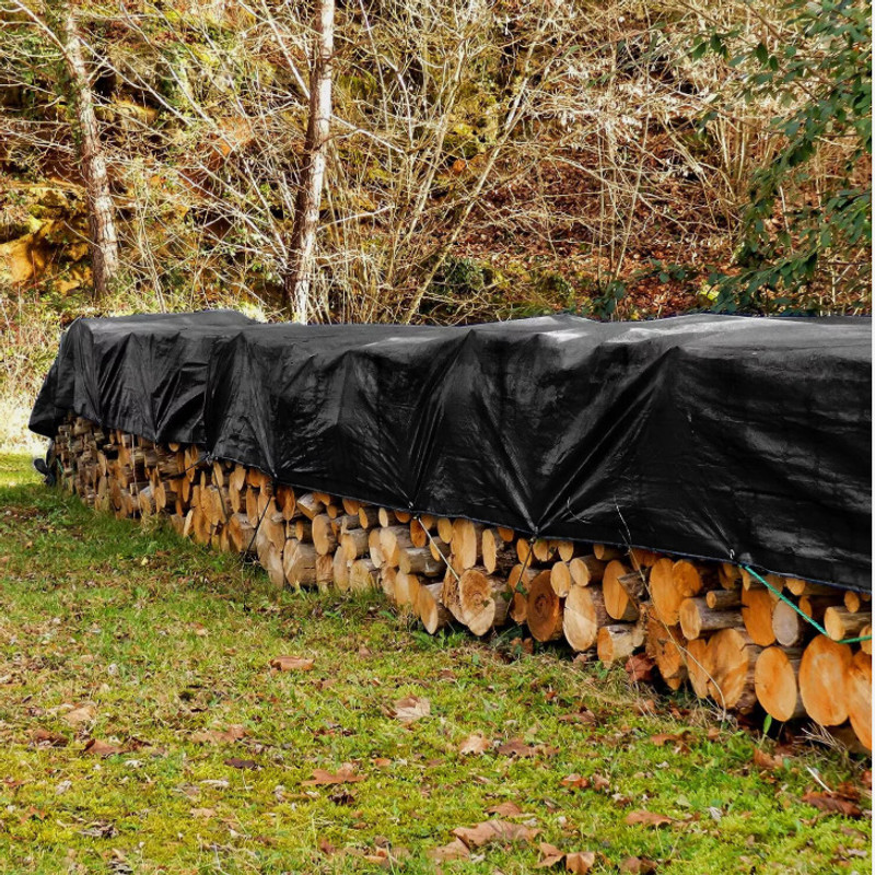 Coversheet WATERPROOF COVER Tent - For BLACK TARPAULIEN SHEET 12 FEETX 15 FEET 200 GSM GOOD QUALITY UV RESISTANT(Black)