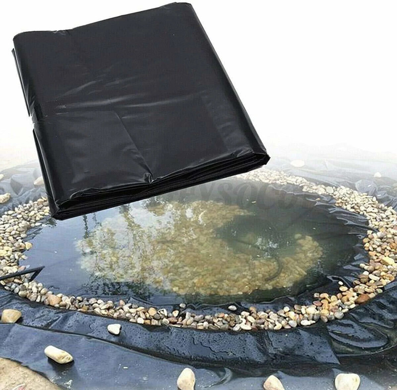 house of common Rubber Heavy Sheet Tent - For Fish Pond Liner (25 ft x 10 ft) 500 GSM Garden Pools HDPE Membrane Reinforced(Black)