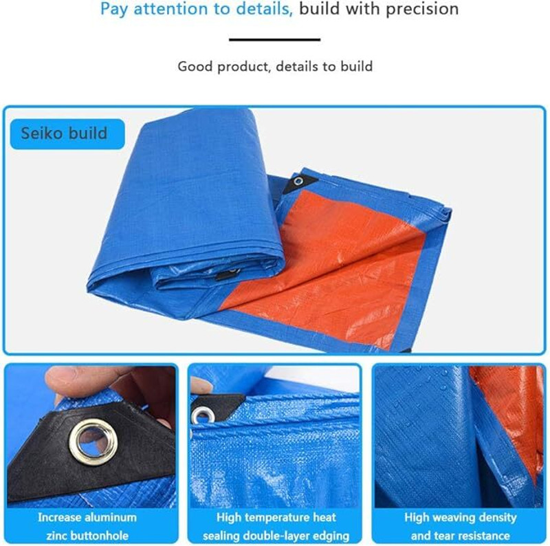 TENTHOUSE TARPAULINE SHEET YELLOW Tent - For PROTECT FROM UV RESISTANT,RAIN, 15 FEET X 18 FEET(Orange, Blue)