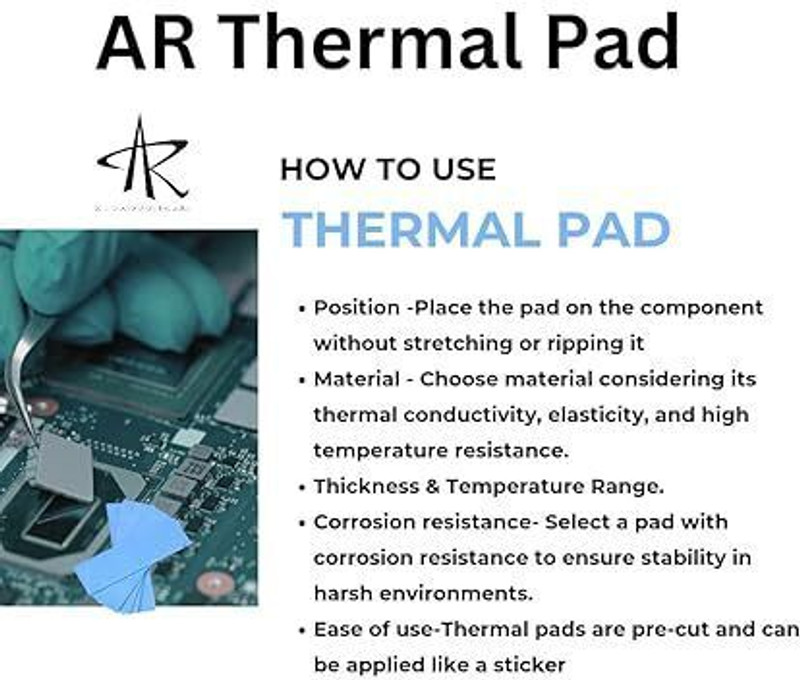 Truebond Thermal Pad (Size-50x50x1.5mm) Ideal Gap Filler, Excellent Heat Conduction. Blue Carbon Based Thermal Paste(150 g 6 W/mK)