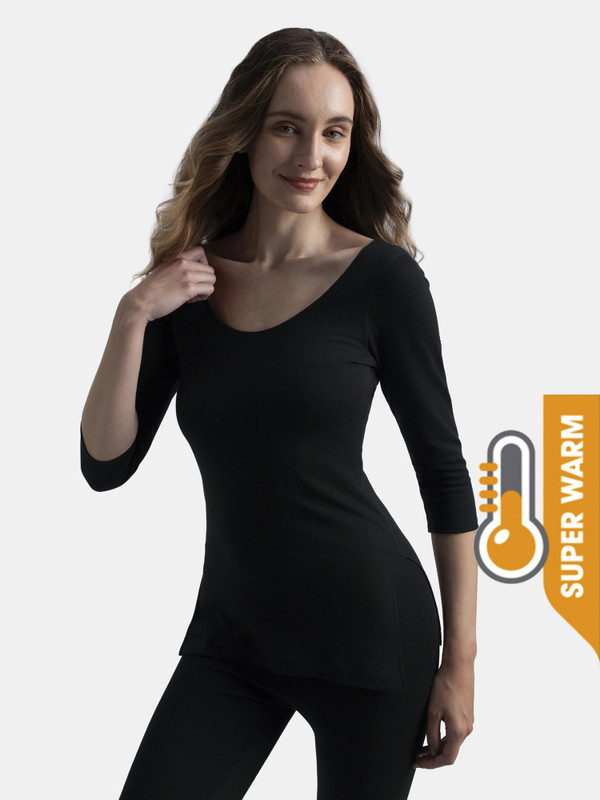 JOCKEY 2543 Super Warm Super Combed Cotton Rich Brushed Fabric Women Top Thermal