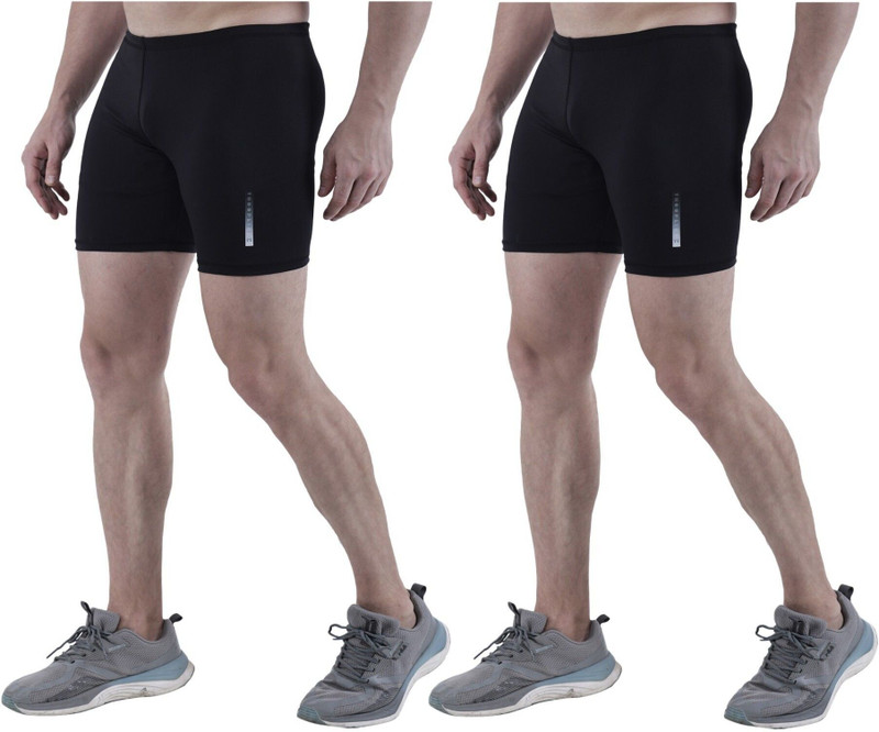 TroopLine Solid Men Black, Black Tights