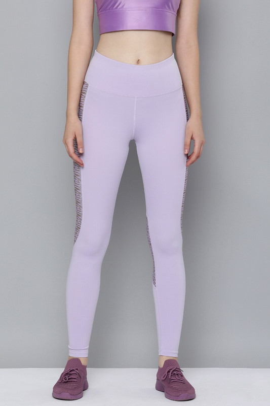 REEBOK Solid Women Purple Tights