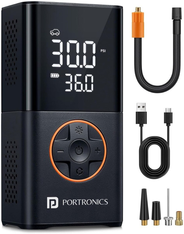 Portronics Vayu 3, POR-2544 150 psi Tyre Air Pump for Car & Bike(Auto Shut Off)