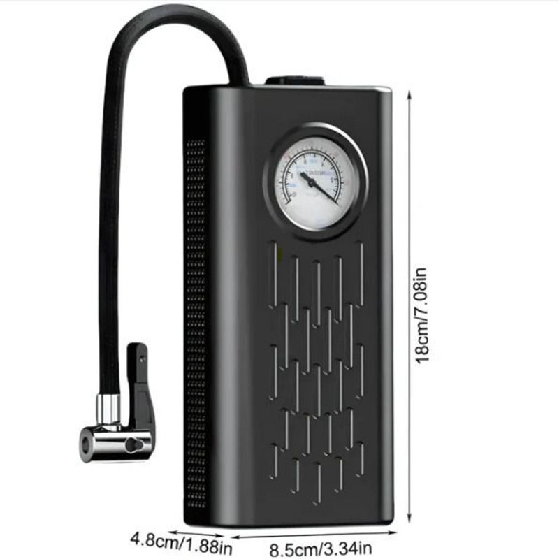 Crox USB Rechargeable Pump with Pressure 150 psi Tyre Air Pump for Car & Bike(Air Inflator, Type-C Charging, Rechargeable)