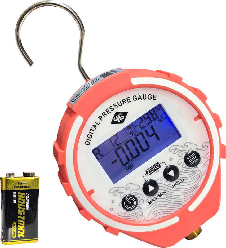 Digital Craft Digital Tire Pressure Gauge Digital Refrigerant HVAC Pressure Gauge Manifold R12 R22 R32 R134 R410(500 PSI)