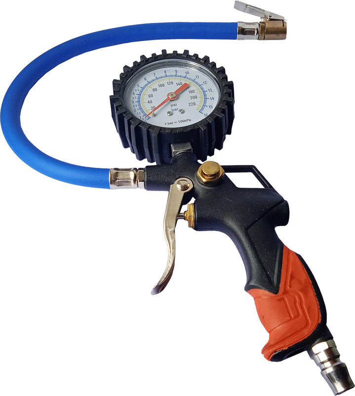 Implemental Digital Tire Pressure Gauge Car Inflator and Gauge Kit, Pressure Range: 0-220PSI Tire Inflating Gun(220 PSI)