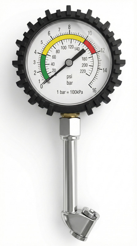 glowora Analog Tire Pressure Gauge HD-TPG-220(0-220 PSI)