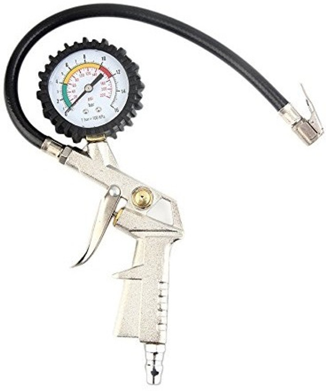 Bellveen Analog Tire Pressure Gauge Steel tyre Pressure Gauge Car Truck Motorcycle Tire Pressure Gauge Air Inflator(220 PSI)