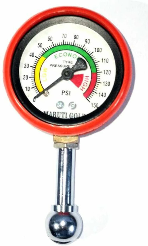 SEAHORSE POLYMERS Analog Tire Pressure Gauge 150Psi Analogue Meter for Car, and Bike ( Set of 1Pcs )(150 PSI)