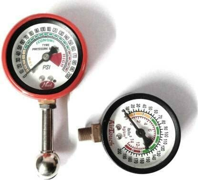 GANESHA INDUSTRIES Analog Tire Pressure Gauge Heavy Duty Tyre Pressure Gauge With 200Psi Analogue Meter for Car ,Bike (1PCS)(200 PSI)