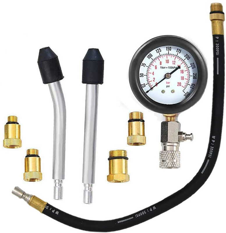 Digital Craft Analog Tire Pressure Gauge Automobile Engine Compression Tester Auto Engine Cylinder Pressure Gauge(0-300 PSI)