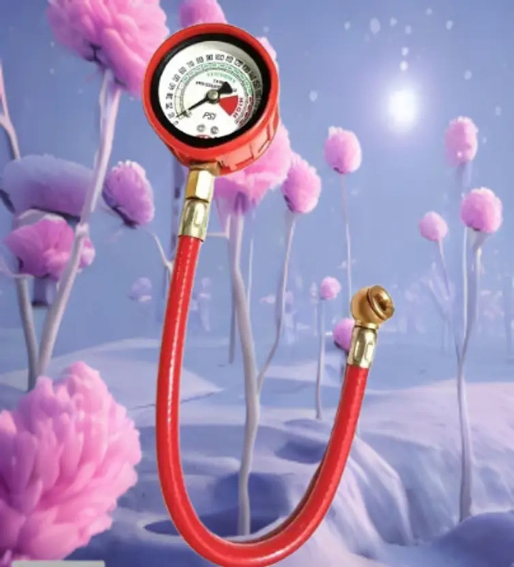 SRPHERE Analog Tire Pressure Gauge Pipe Gauge Tyre Pressure Gauge HTC, 0 to 200 psi(200 PSI)