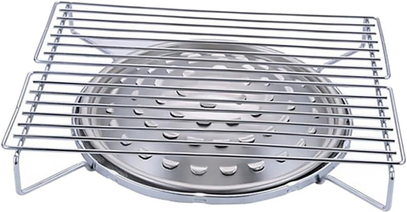 BHAJANSHREE Gas Stove Grill Rack Stainless Steel Cooking Stand Roti BBQ Holder Stand 1 Slice Toast Rack(Stainless Steel)