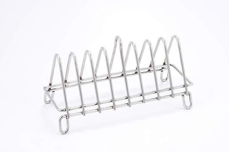 Zen Stainless Steel 8-Slot Bread Toast Rack | Durable & Sleek Kitchen Stand 8 Slice Toast Rack(Stainless Steel)