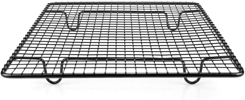 VLLINFFRA Metal Nonstick Grid Cooling Rack Baking Tray, Black 1 kg Roaster(Black)