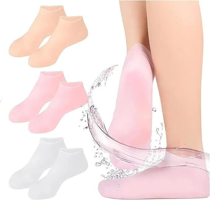 TRK HUB Women Foot Moisturizer Gel Socks Dry Feet, Cracked Heels(Pack Of 1)