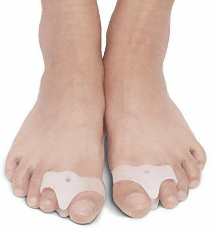 JEERZONE toe separator for women men toe straightener for feet big toe protector(Pack Of 2)