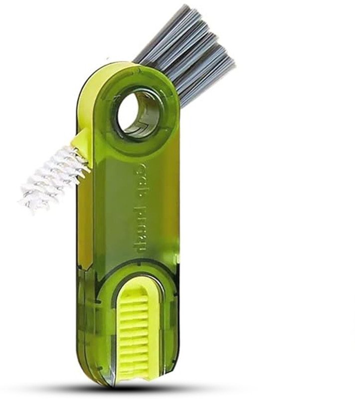Bestop 3 in 1 Cup Lid Gap cleaner brush for Water Bottle, Straw, Window, Keyboards(Multicolor)