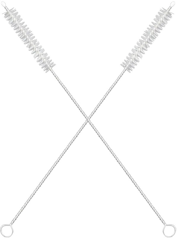 mshine Straw Cleaning Brush with Tiny Bristles, for Tumbler, Sippy Cup, Bottle and Tube(Silver)