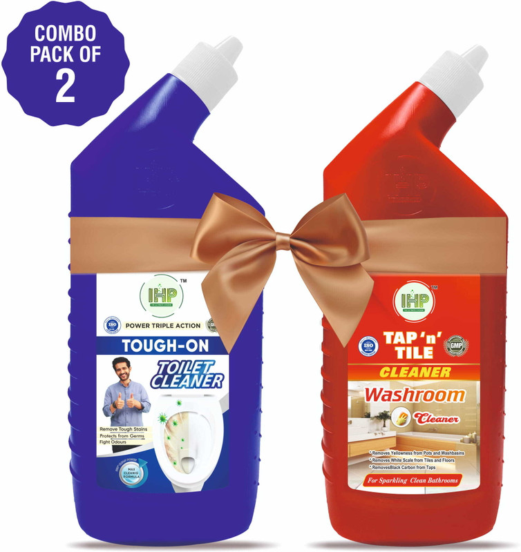 IHP Ishan_Toilet_Cleaner_Liquid Disinfectant Original Liquid 2L Lemon Liquid Toilet Cleaner(2 x 0.5 L)