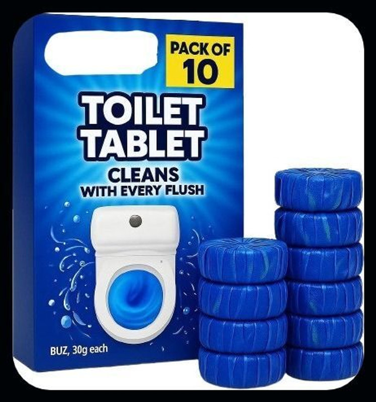 DHARMINSON A-Automatic Flush Toilet Bowl Cleaner Tablets Bathroom Toilet Tank Regular Block Toilet Cleaner(10 x 1 ml)