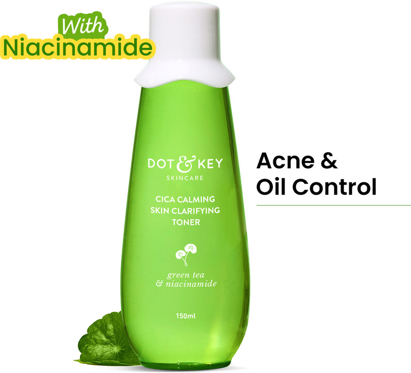 Dot & Key Cica Calming Skin Clarifying Toner with Green Tea,Niacinamide,for AcneProne Skin Men & Women(150 ml)